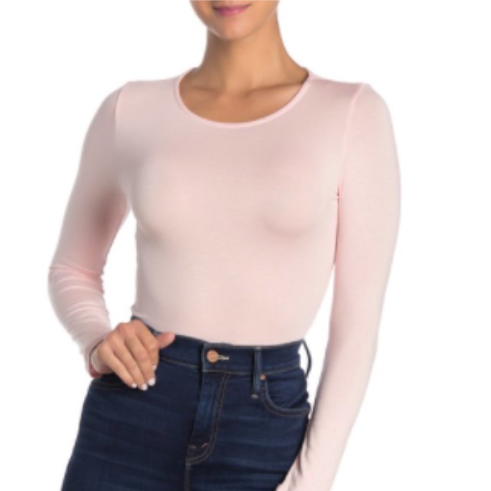 BLVD Scoop Neck Long Sleeve Bodysuit